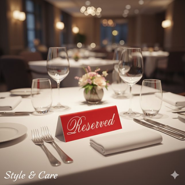 Plaque De Table Classic Christmas Red Reserved Party Table Sign (Classic Christmas Red Reserved Party Table Sign)