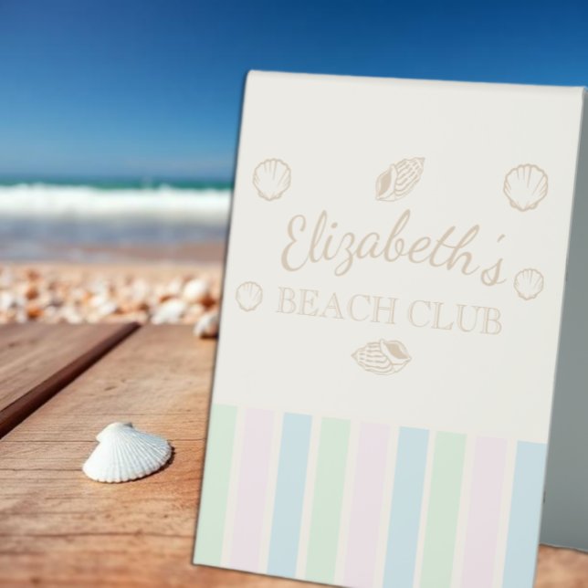 Plaque De Table Club de plage Anniversaire (Créateur téléchargé)