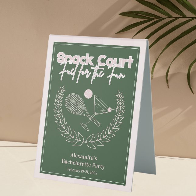 Plaque De Table Cocktails Et Country Clubs Snack Bachelorette (Créateur téléchargé)