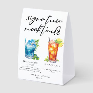 Plaque De Table Cocktails sans alcool d'été Blue Hawaiian Arnold P
