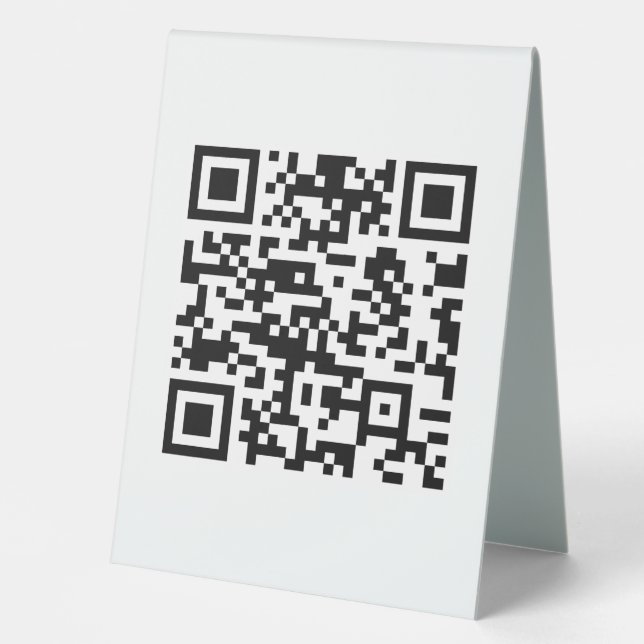 Plaque De Table Code QR créé instantanément (en entrant votre URL) (Recto)