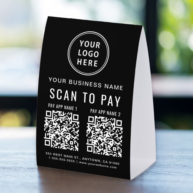 Plaque De Table Code QR de l'application personnalisée 2 Scan pour (Créateur téléchargé)