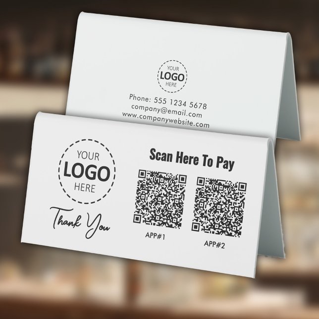 Plaque De Table Code QR de paiement sans contact personnalisé (Créateur téléchargé)