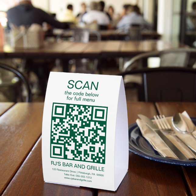 Plaque De Table Code QR de restaurant pour le menu | Spécialités d (Insitu (restaurant))