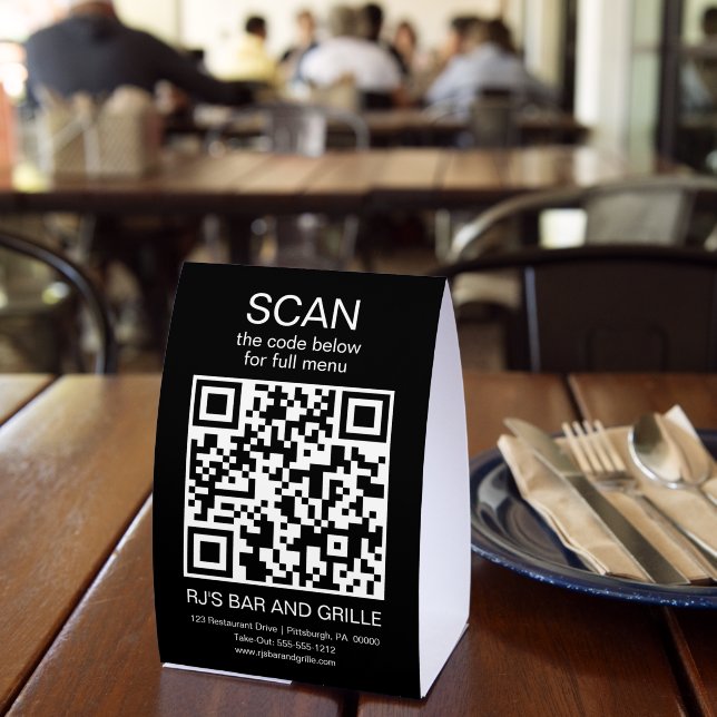 Plaque De Table Code QR de restaurant pour le menu | Spécialités d (Insitu (restaurant))