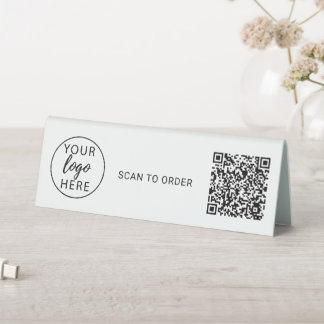 Plaque De Table Code QR d'entreprise de logo d'entreprise personna