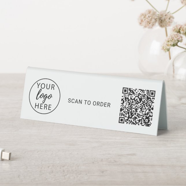 Plaque De Table Code QR d'entreprise de logo d'entreprise personna (En SItu (Tableau))