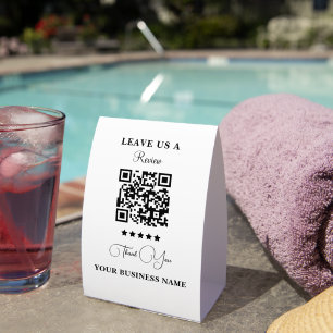 Plaque De Table Code QR d'entreprise personnalisé Laissez un avis