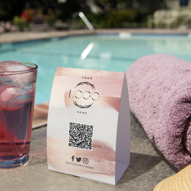 Plaque De Table Code QR personnalisé Scan pour suivre l'entreprise (InVersositu (sur table))