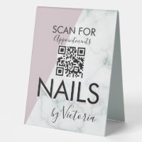 Code QR pour les rendez-vous du salon de manucure 