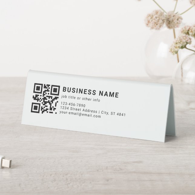 Plaque De Table Code QR promotionnel d'entreprise (En SItu (Tableau))