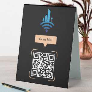 Plaque De Table Code QR Wi-Fi gratuit simple