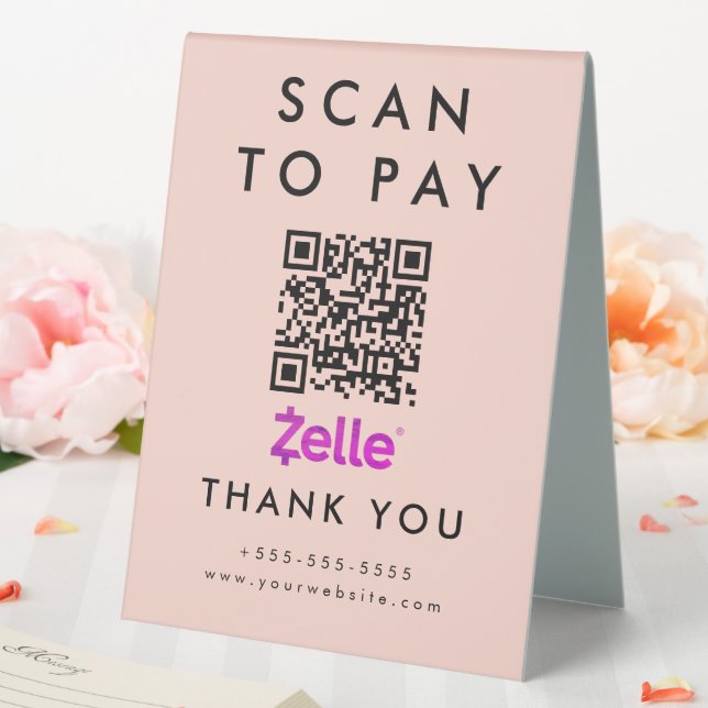 Plaque De Table Code QR Zelle de paiement par balayage professionn (In SItu (Mariage))