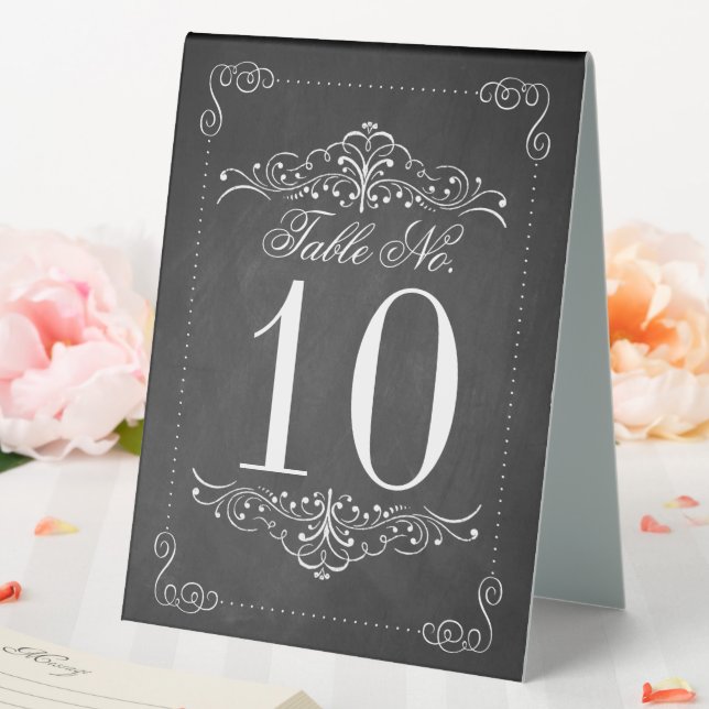 Plaque De Table Collection de Mariages Ornate Chalkboard (In SItu (Mariage))