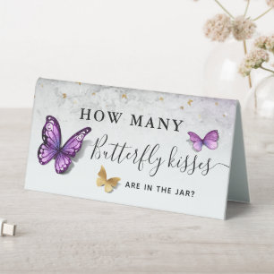 Plaque De Table Combien de baisers papillon y a-t-il dans le pot v