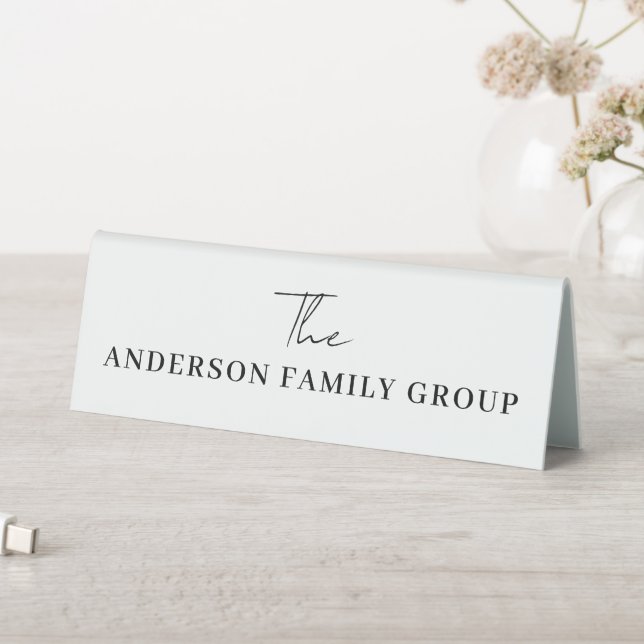 Plaque De Table Company Business Name Branding Professional (En SItu (Tableau))