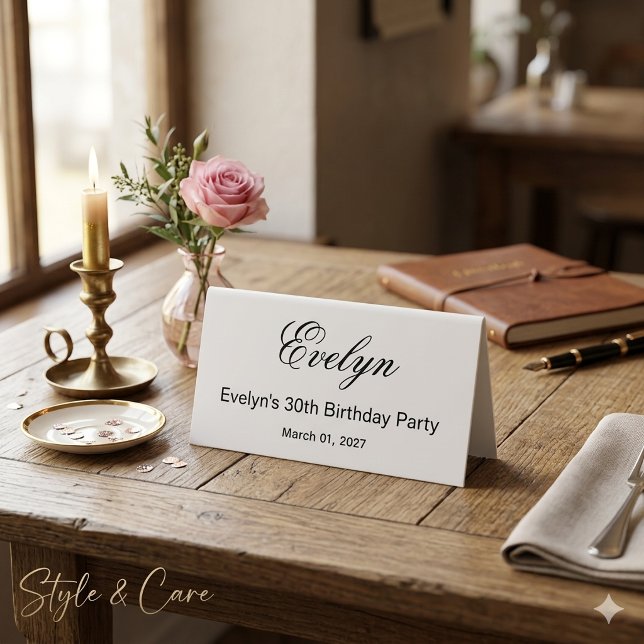 Plaque De Table Conception d'affiche de tente de table personnalis (Custom Birthday Party Table Tent Display Design)