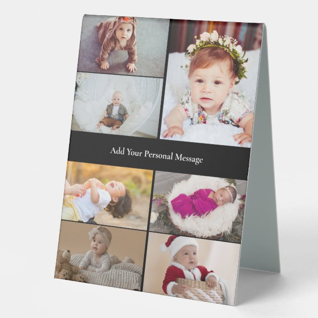 Plaque De Table Concevez votre propre collection de 7 photos (Recto)