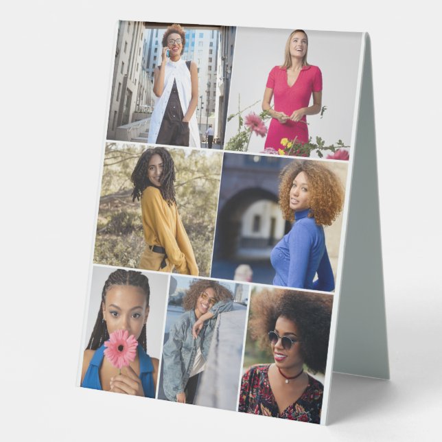 Plaque De Table Concevez votre propre collection de 7 photos (Recto)