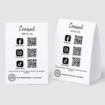 Connectez-vous avec nous Code QR des médias sociau
