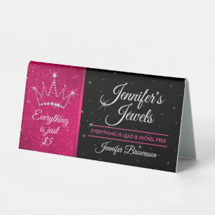 Plaque De Table Consultant en bijouterie couronne Black Pink