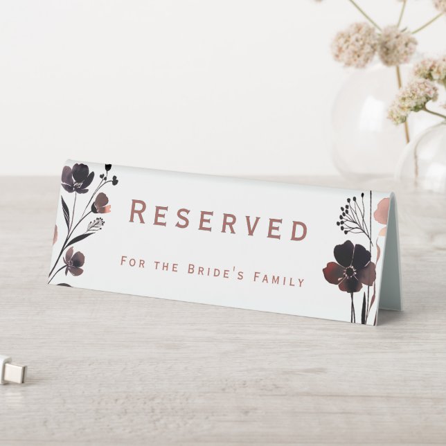 Plaque De Table Coral Floral Wedding (En SItu (Tableau))