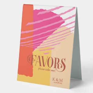 Plaque De Table Couleur bloc mariage Faveurs Summer ID740