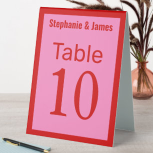 Plaque De Table Couleurs DIY Élégantes Rose #3 Rouge