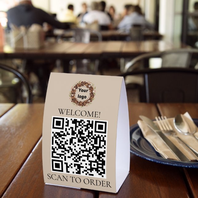 Plaque De Table Couronne de grains de café botaniques avec logo pe (Insitu (restaurant))