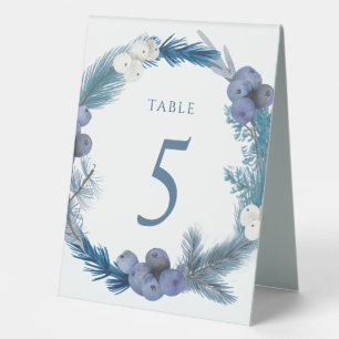 Plaque De Table couronne de l'hiver numéro de table cinq
