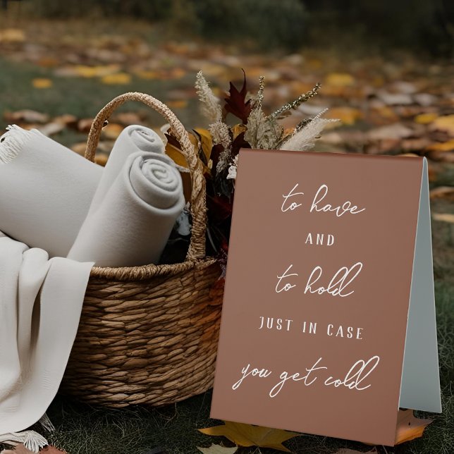 Plaque De Table Couvertures de mariage d'automne « Avoir et garder (Créateur téléchargé)