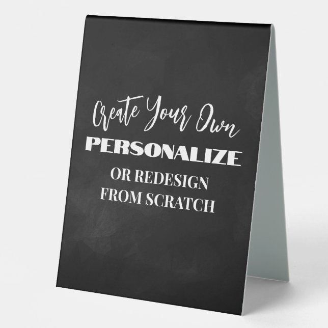 Plaque De Table Créer votre propre - Concevez une personnalisation (Recto)