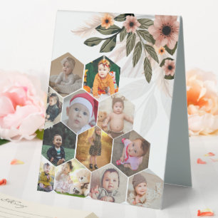 Plaque De Table Créez votre propre collection de photos florales 1