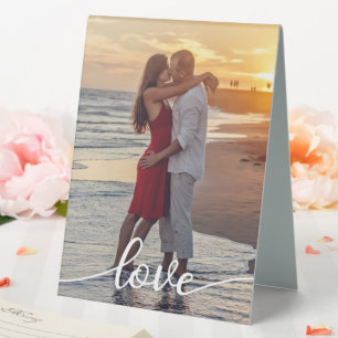 Plaque De Table Créez votre propre script d'amour Romantique Coupl