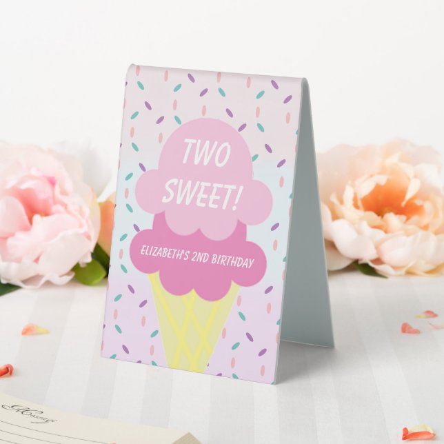 Plaque De Table Crème de glace 2ème anniversaire (In SItu (Mariage))