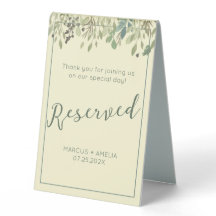 Crème moderne & Eucalyptus Réservé