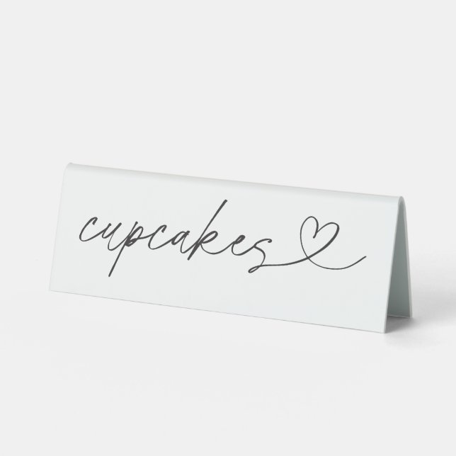Plaque De Table Cupcakes Food Label Wedding Party Acrylic Sign (Recto)