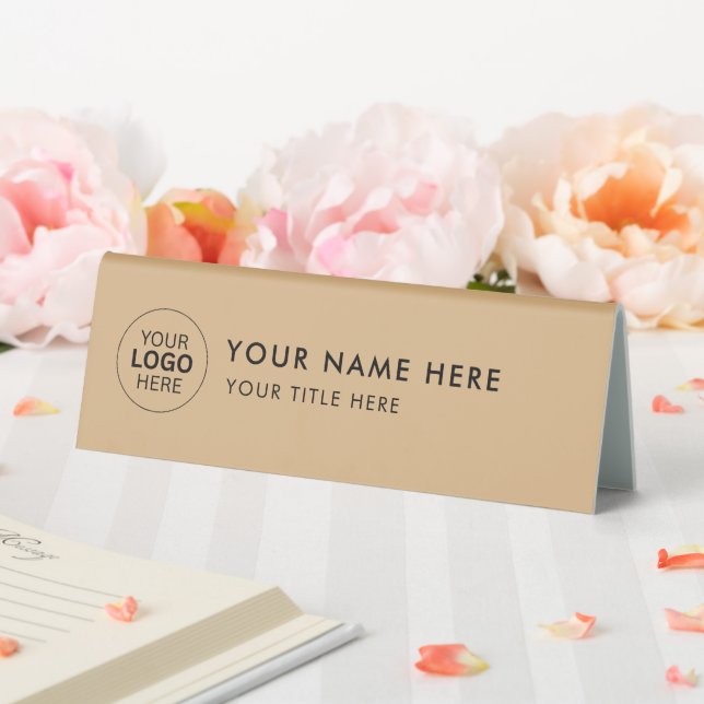 Plaque De Table Custom Business Logo Desk Nameplate Table Tent (In SItu (Mariage))
