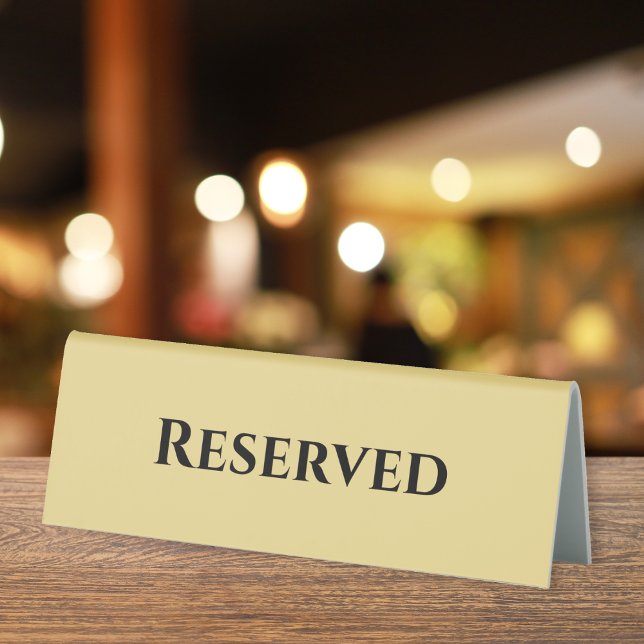 Plaque De Table Custom Modern Gold Black Réservé restaurant événem (Custom Modern Gold Black Reserved Restaurant Event Table Tent)