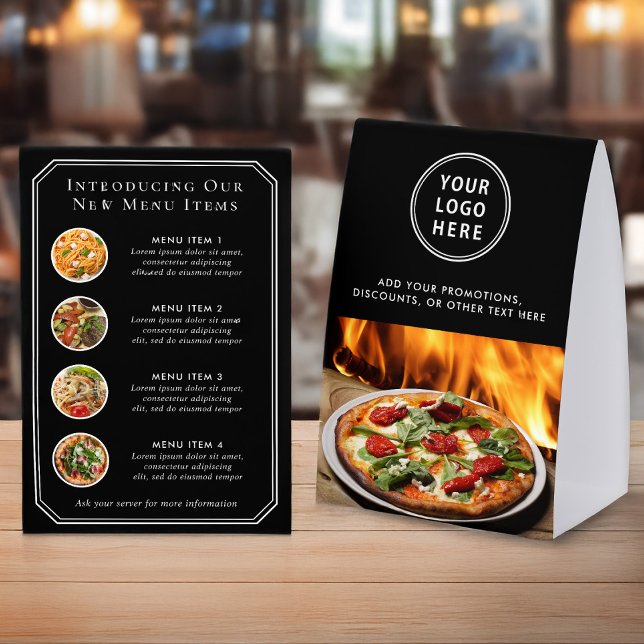 Plaque De Table Custom Restaurant Promo Black (Créateur téléchargé)