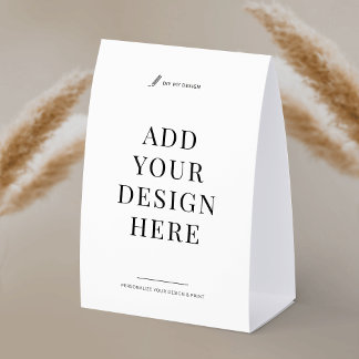 Plaque De Table Custom Table Tent Sign Printing 4x6" Paper Stand