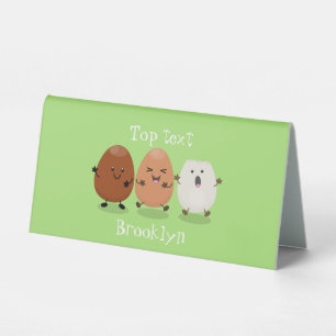 Plaque De Table Cute kawaii oeufs humoristique dessin animé