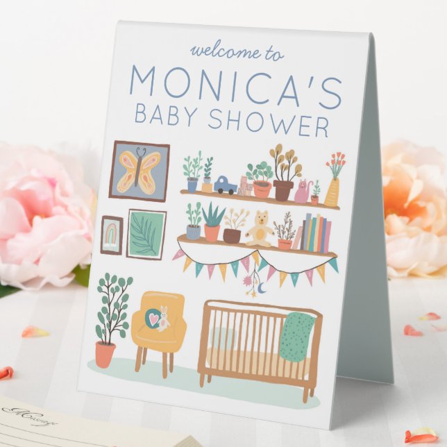 Plaque De Table Cute Nursery BABY SHOWER sur mesure (In SItu (Mariage))