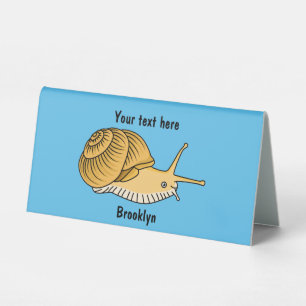 Plaque De Table Cute yellow snail cartoon