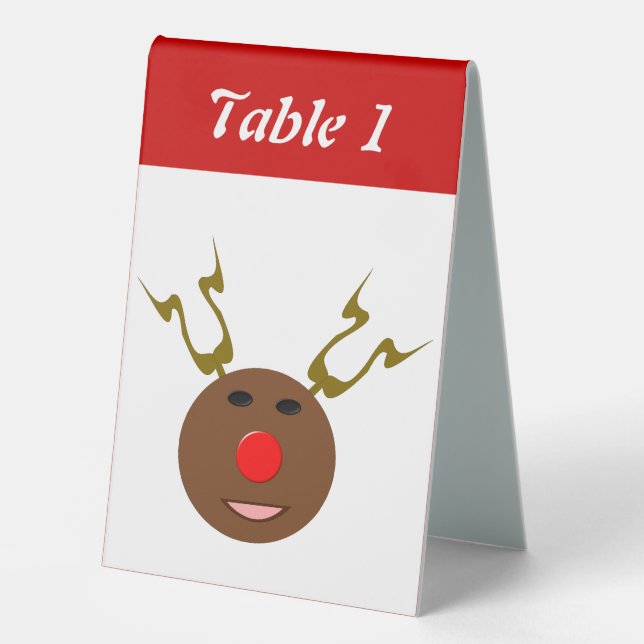 Plaque De Table Cyber rennes de Noël personnalisé (Recto)