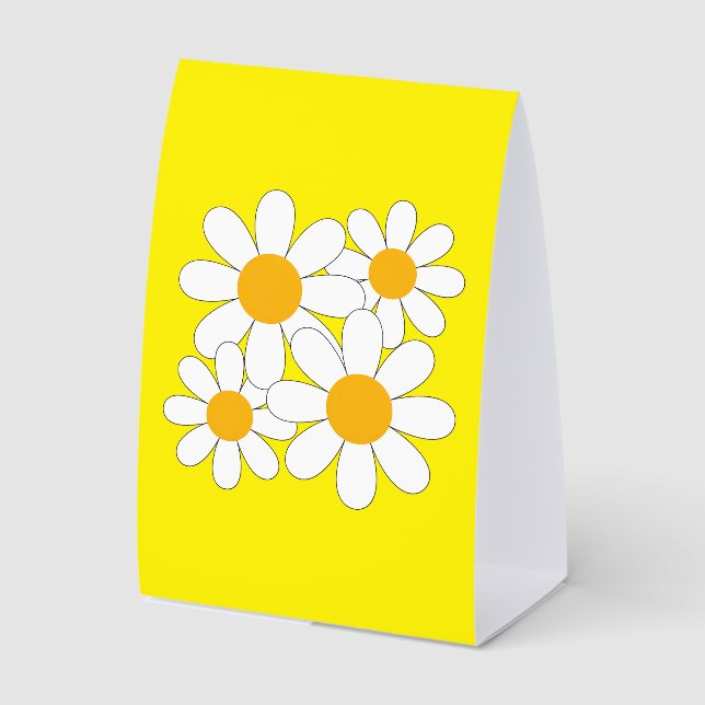 Plaque De Table Daisy Lumineuse et Audacieuse (Recto)