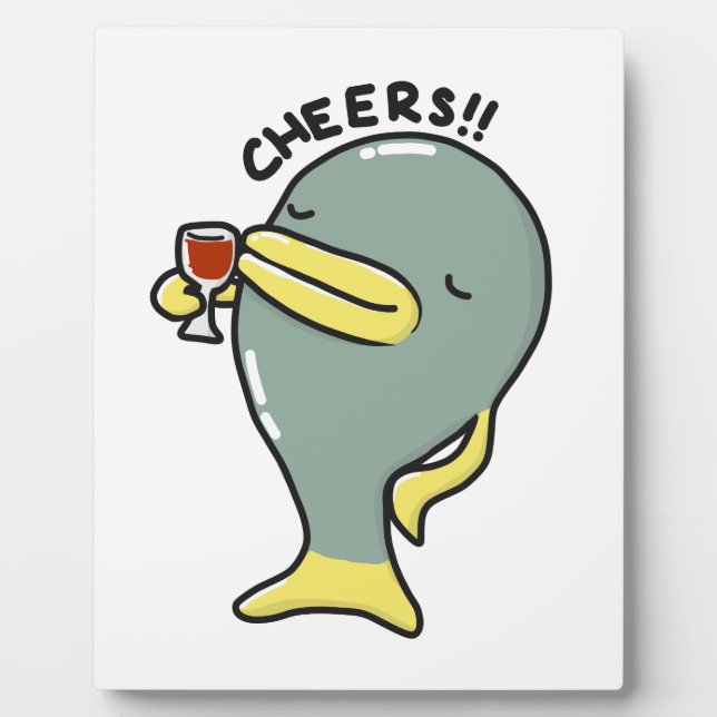 Plaque de table de poisson avec de l'Easel (Devant)