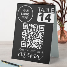 Découvrez notre menu Qr Code noir blanc chic moder