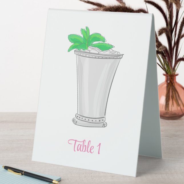 Plaque De Table Derby Mint Julep Préparatoire (En SItu (Tableau))