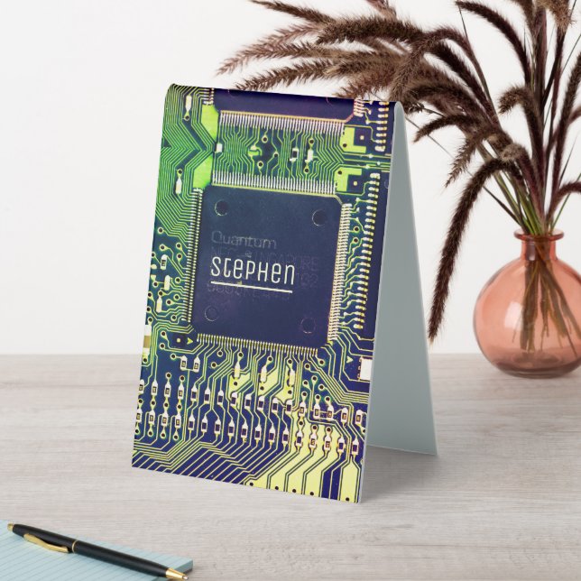 Plaque De Table Design de carte de circuit imprimé moderne Ajouter (En SItu (Tableau))